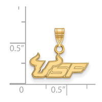 14k Gold  University of South Florida U-S-F Small Pendant