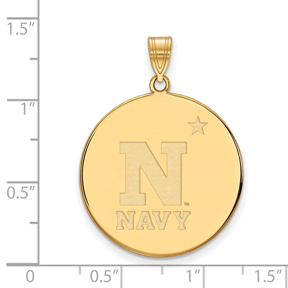 14ky  Navy XL Disc Pendant