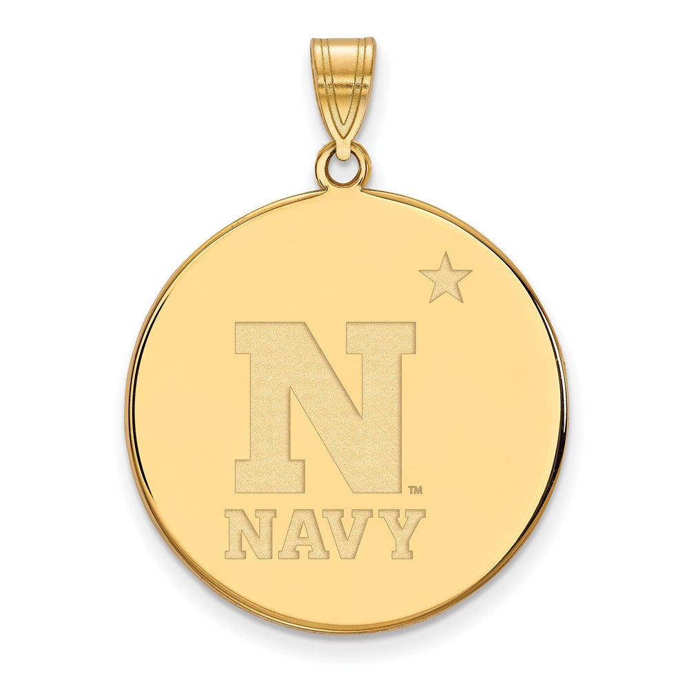14ky  Navy XL Disc Pendant