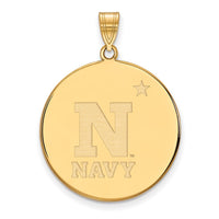 14ky  Navy XL Disc Pendant