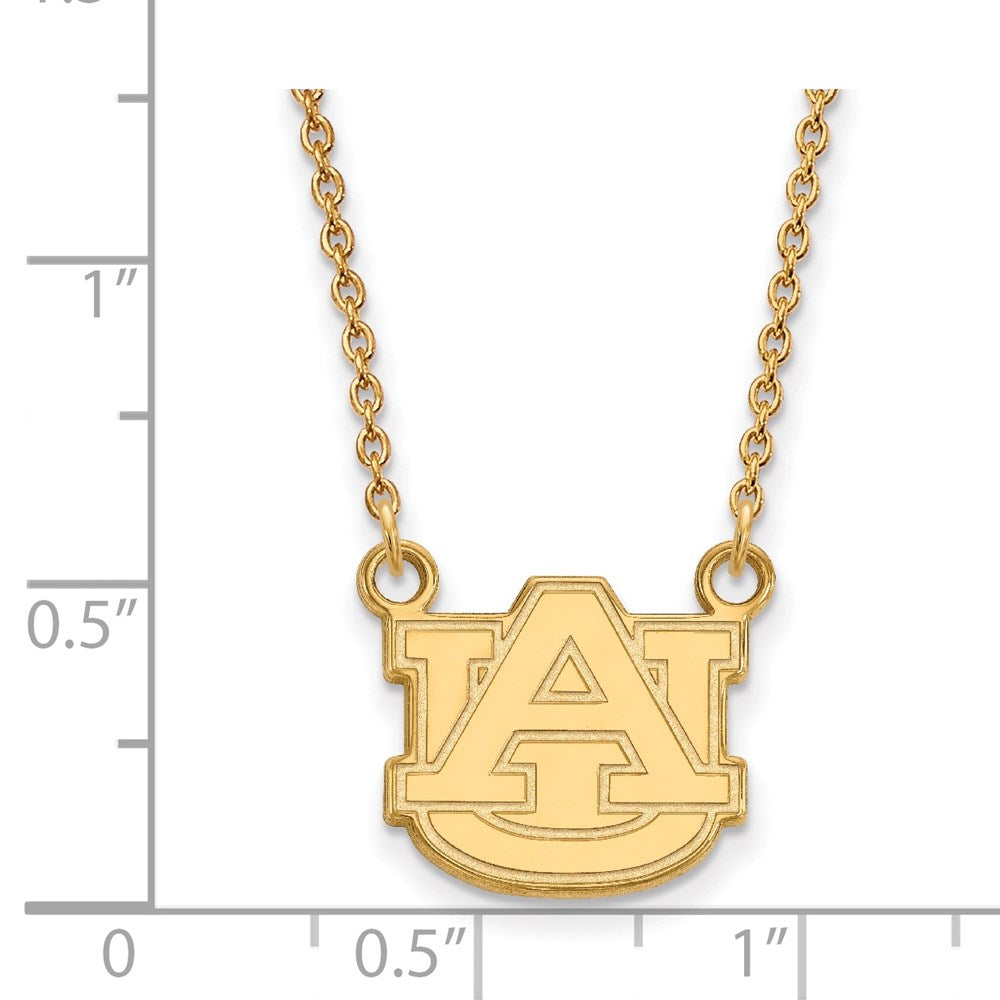 14k Gold  Auburn University Small Pendant Necklace