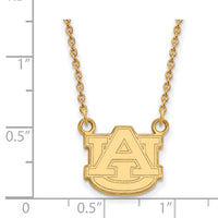 14k Gold  Auburn University Small Pendant Necklace
