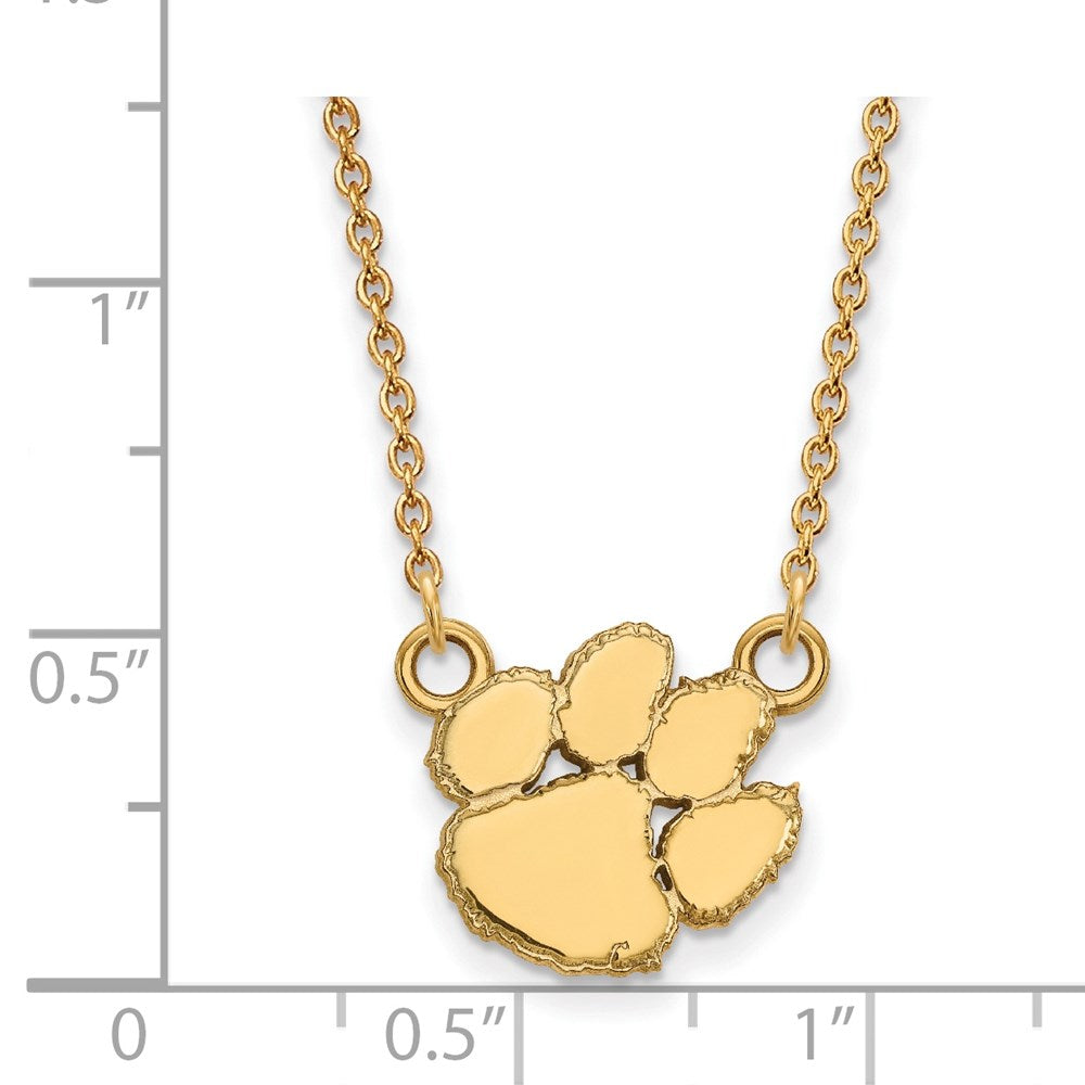 14ky  Clemson University Small Pendant w/Necklace
