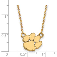 14ky  Clemson University Small Pendant w/Necklace