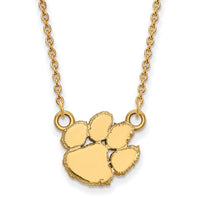 14ky  Clemson University Small Pendant w/Necklace