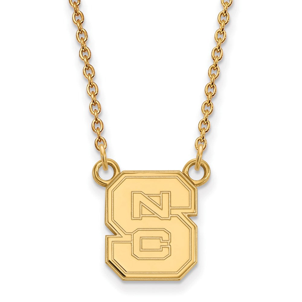14ky  North Carolina State University Small Pendant w/Necklace