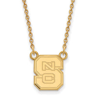 14ky  North Carolina State University Small Pendant w/Necklace