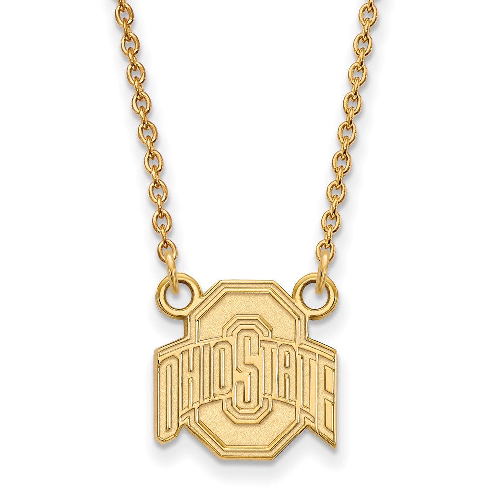 14ky  Ohio State University Small Pendant w/Necklace