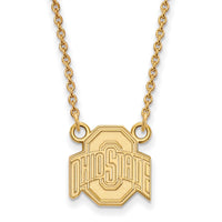 14ky  Ohio State University Small Pendant w/Necklace