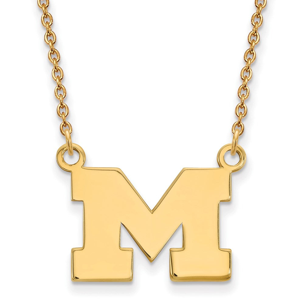 14ky  Michigan (Univ Of) Small Pendant w/Necklace