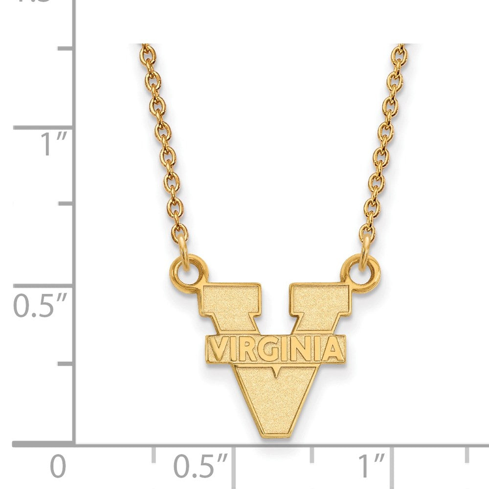 14ky  University of Virginia Small Pendant w/Necklace
