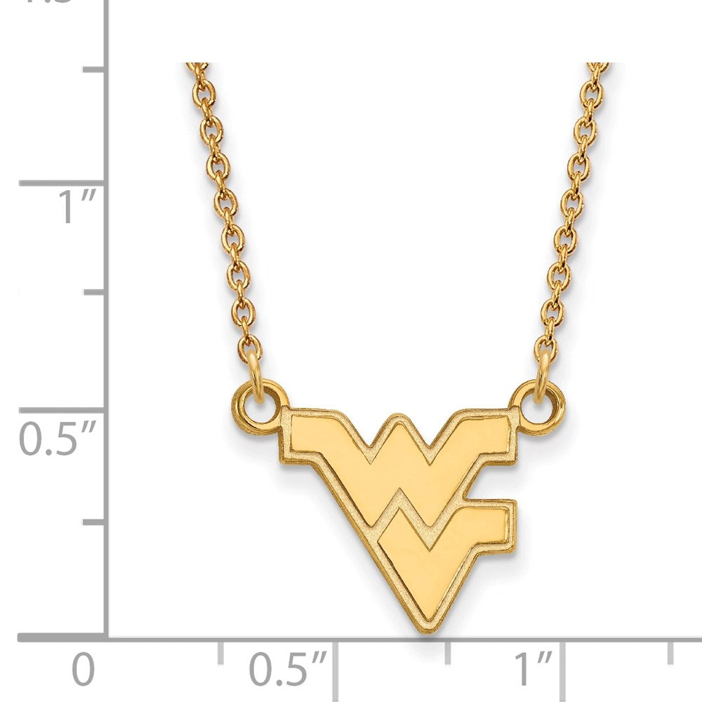 14ky  West Virginia University Small Pendant w/Necklace
