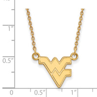 14ky  West Virginia University Small Pendant w/Necklace