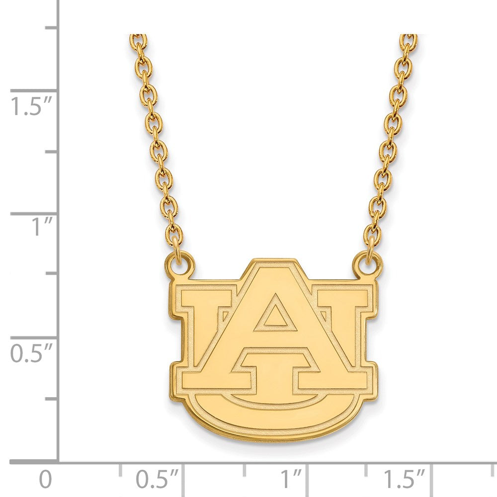 14k Gold  Auburn University Large Pendant Necklace