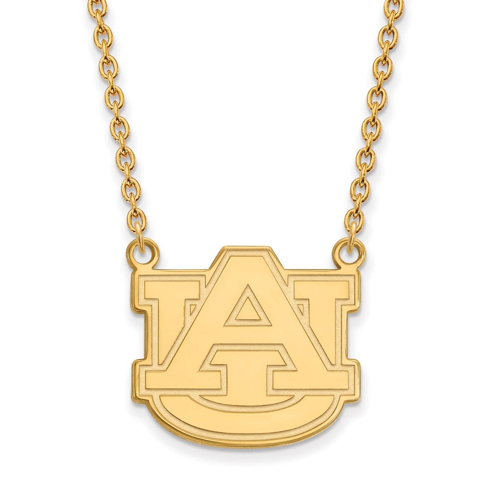 14k Gold  Auburn University Large Pendant Necklace