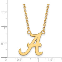 14k Gold  University of Alabama Large Pendant Necklace