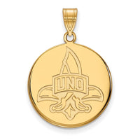 14ky  University of New Orleans Large Disc Pendant