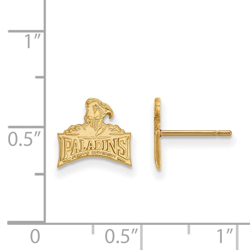 14ky  Furman University XS Post Earrings