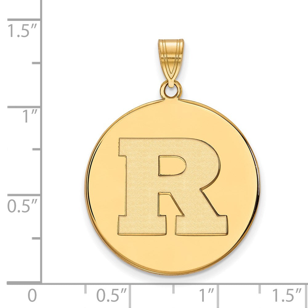 14ky  Rutgers XL Disc Pendant
