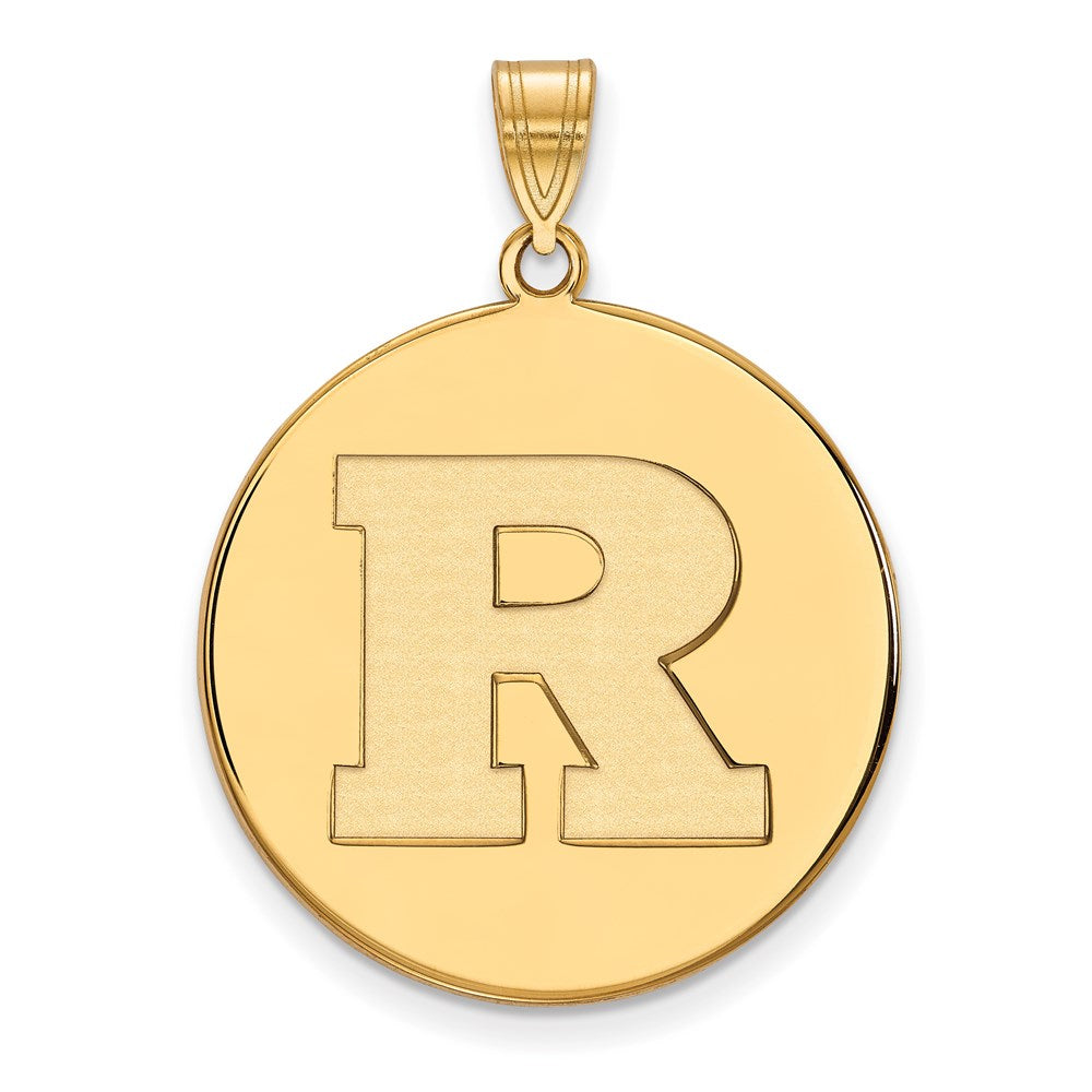 14ky  Rutgers XL Disc Pendant