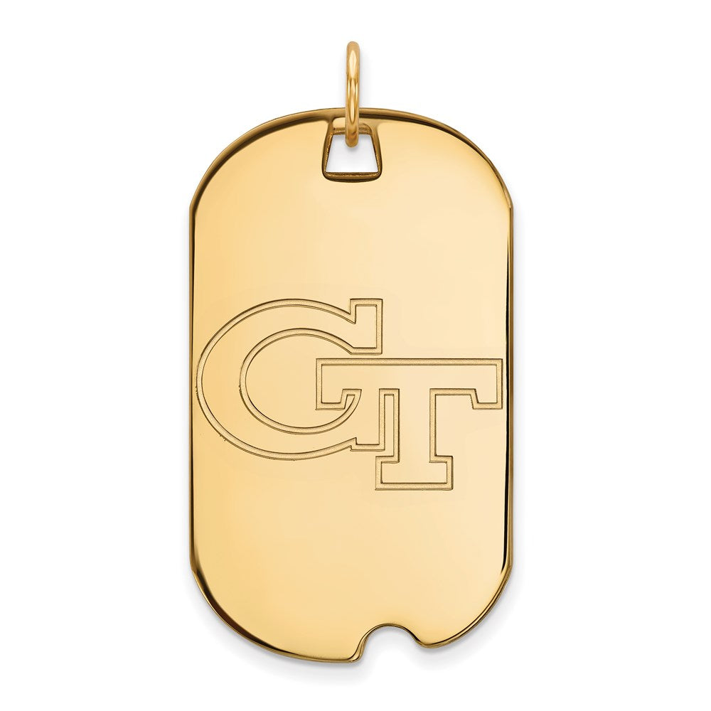 14k Gold  Georgia Institute of Technology Large Dog Tag