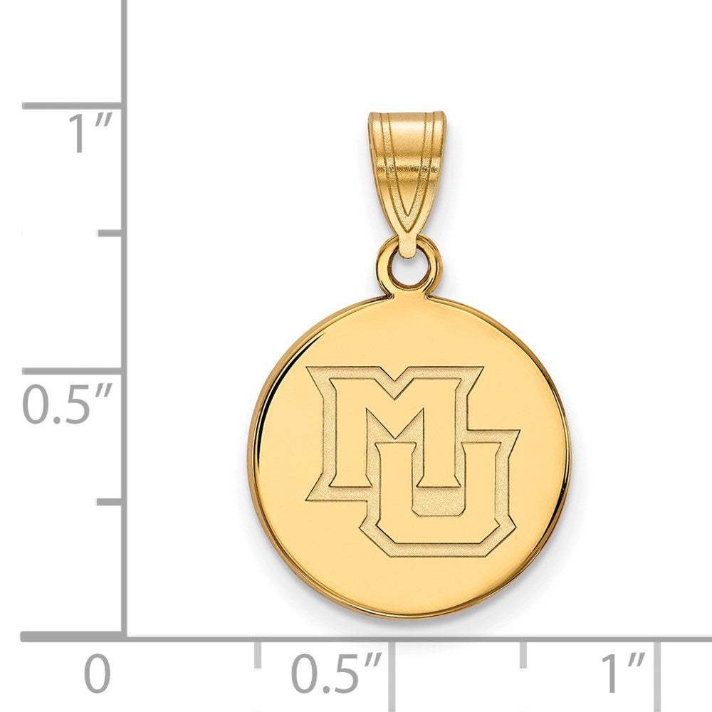 14ky  Marquette University Medium Disc Pendant