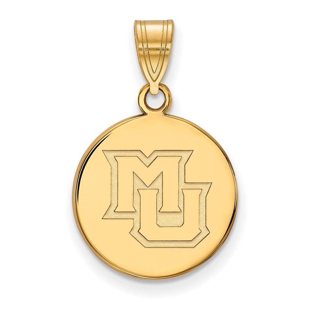 14ky  Marquette University Medium Disc Pendant