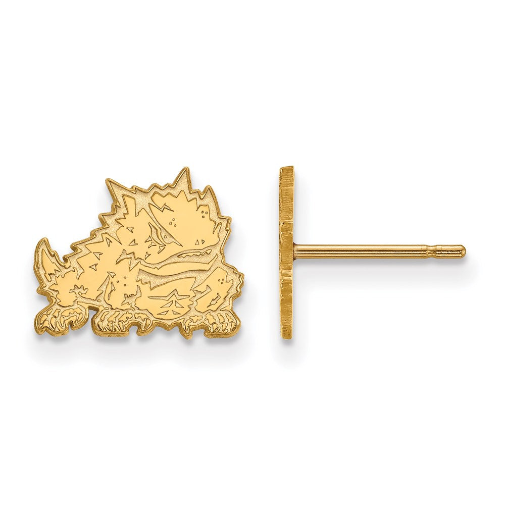 14ky  Texas Christian University XS Post Earrings
