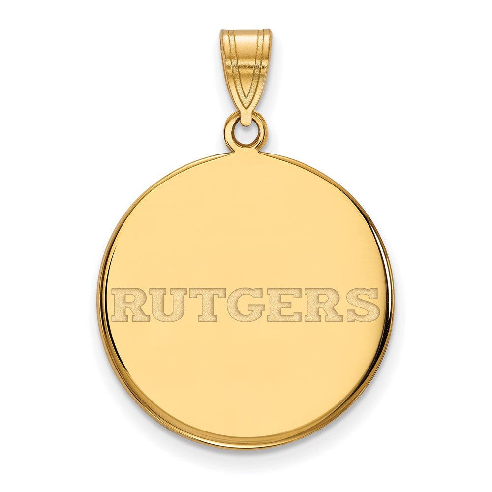 14ky  Rutgers Large Disc Pendant