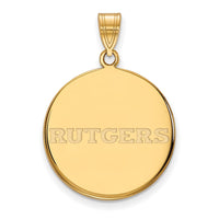 14ky  Rutgers Large Disc Pendant
