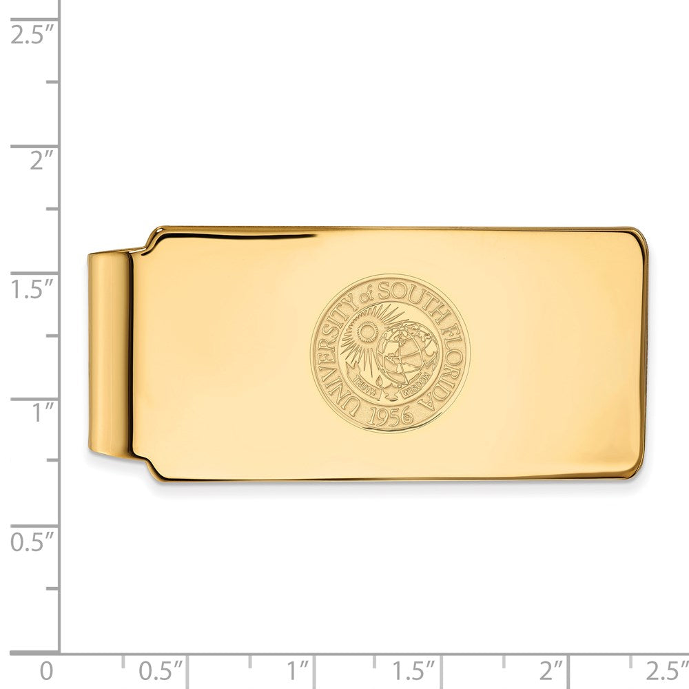 14k Gold  University of South Florida Crest Money Clip
