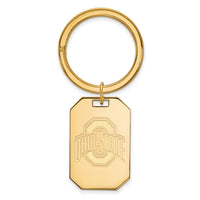Sterling Silver Gold-plated LogoArt The Ohio State University Key Ring