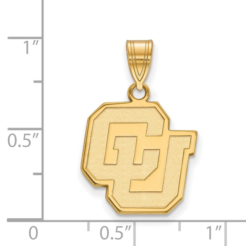 14k Gold  University of Colorado Medium Pendant