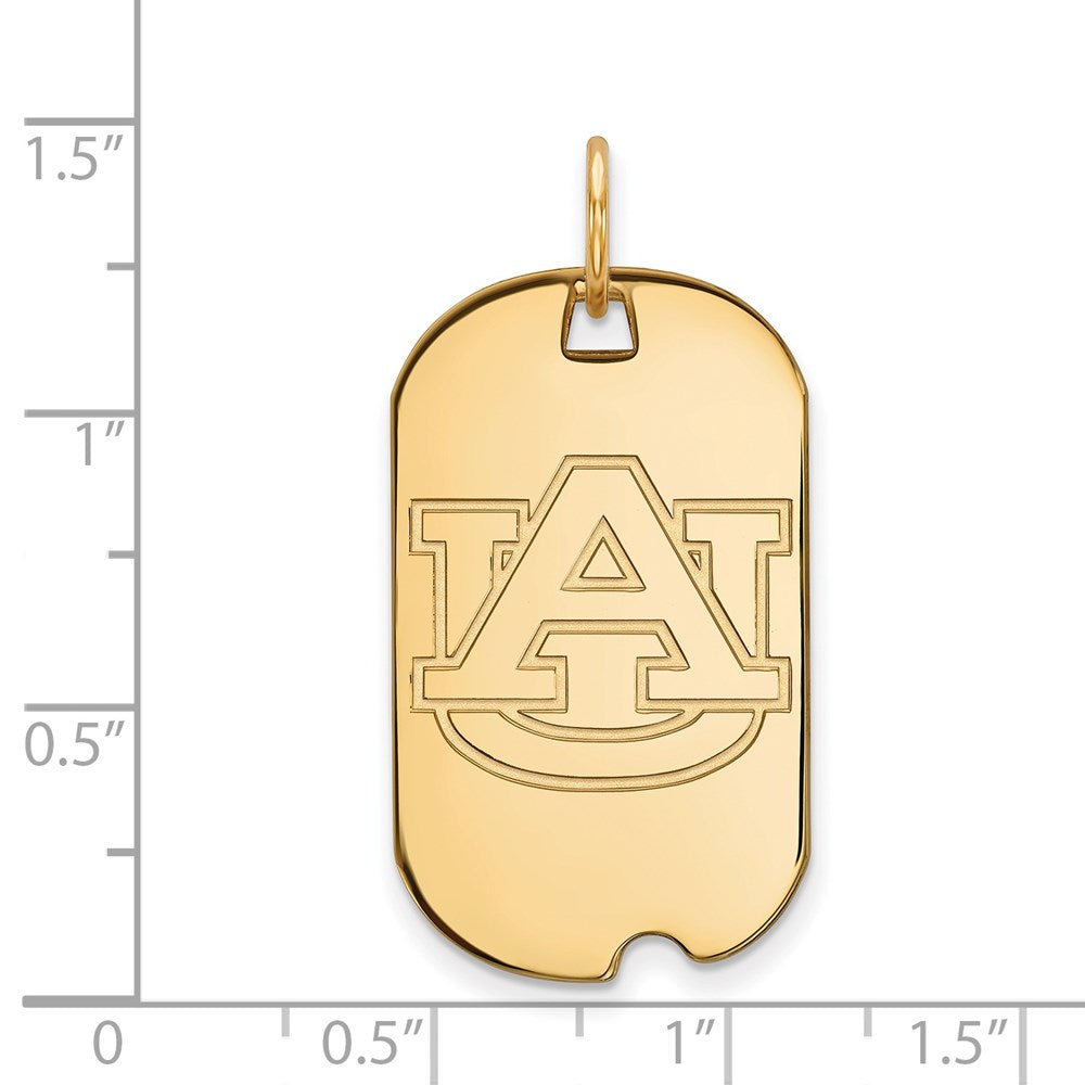 14k Gold  Auburn University Small Dog Tag