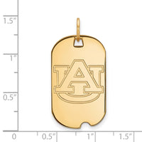 14k Gold  Auburn University Small Dog Tag