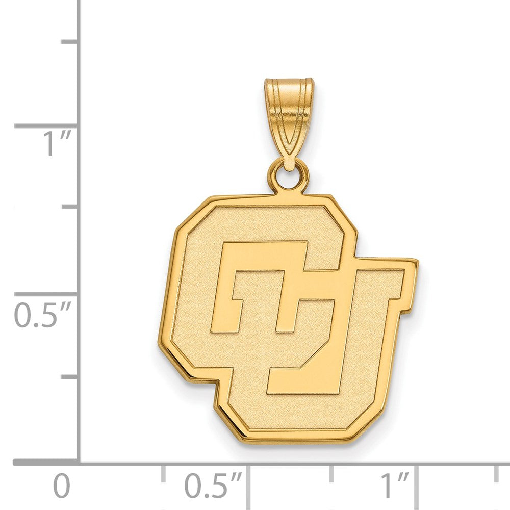 14k Gold  University of Colorado Large Pendant