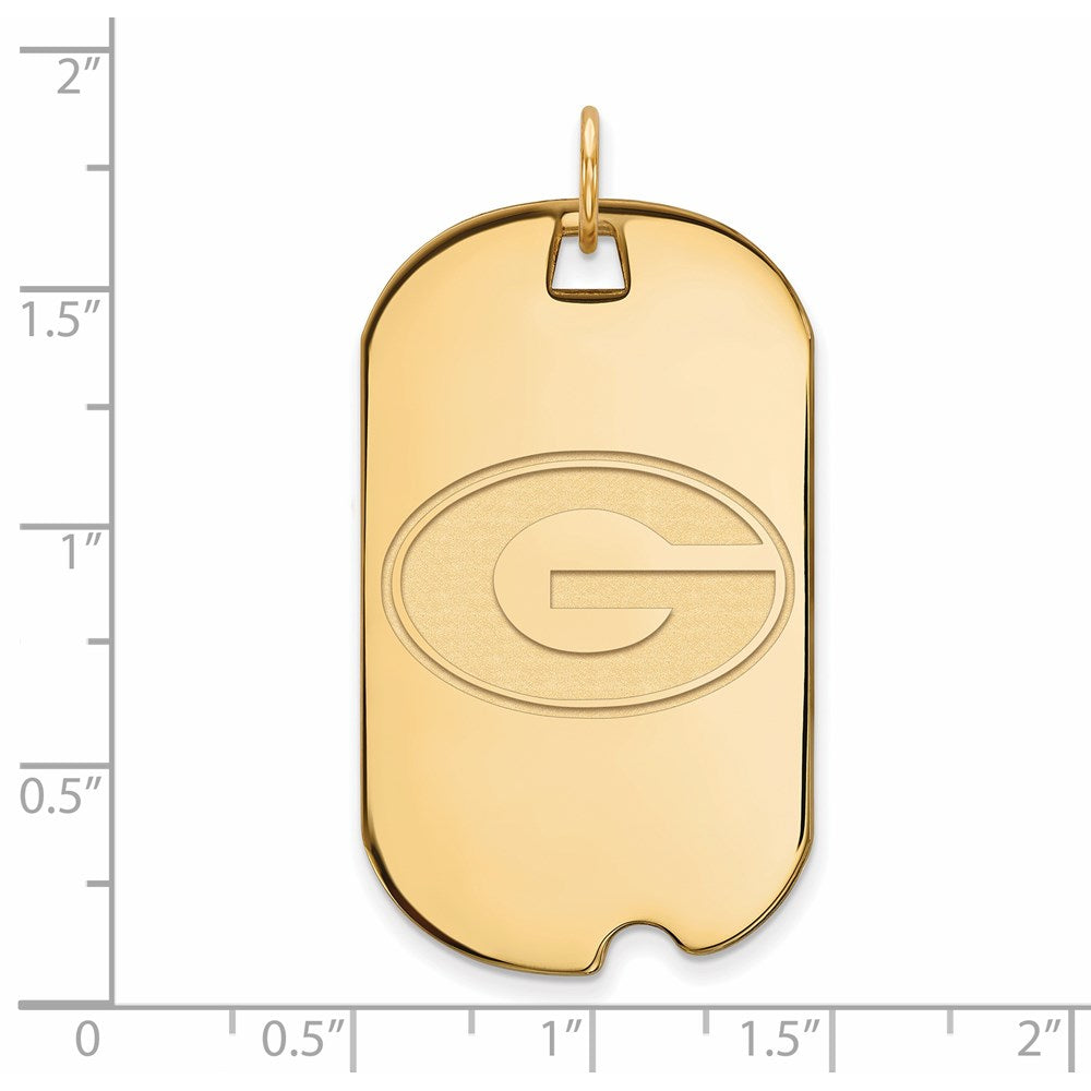 14k Gold  University of Georgia Large Dog Tag
