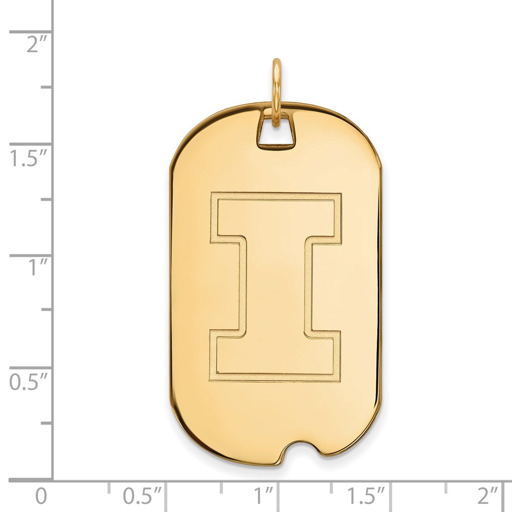 14ky  University of Illinois Large Dog Tag