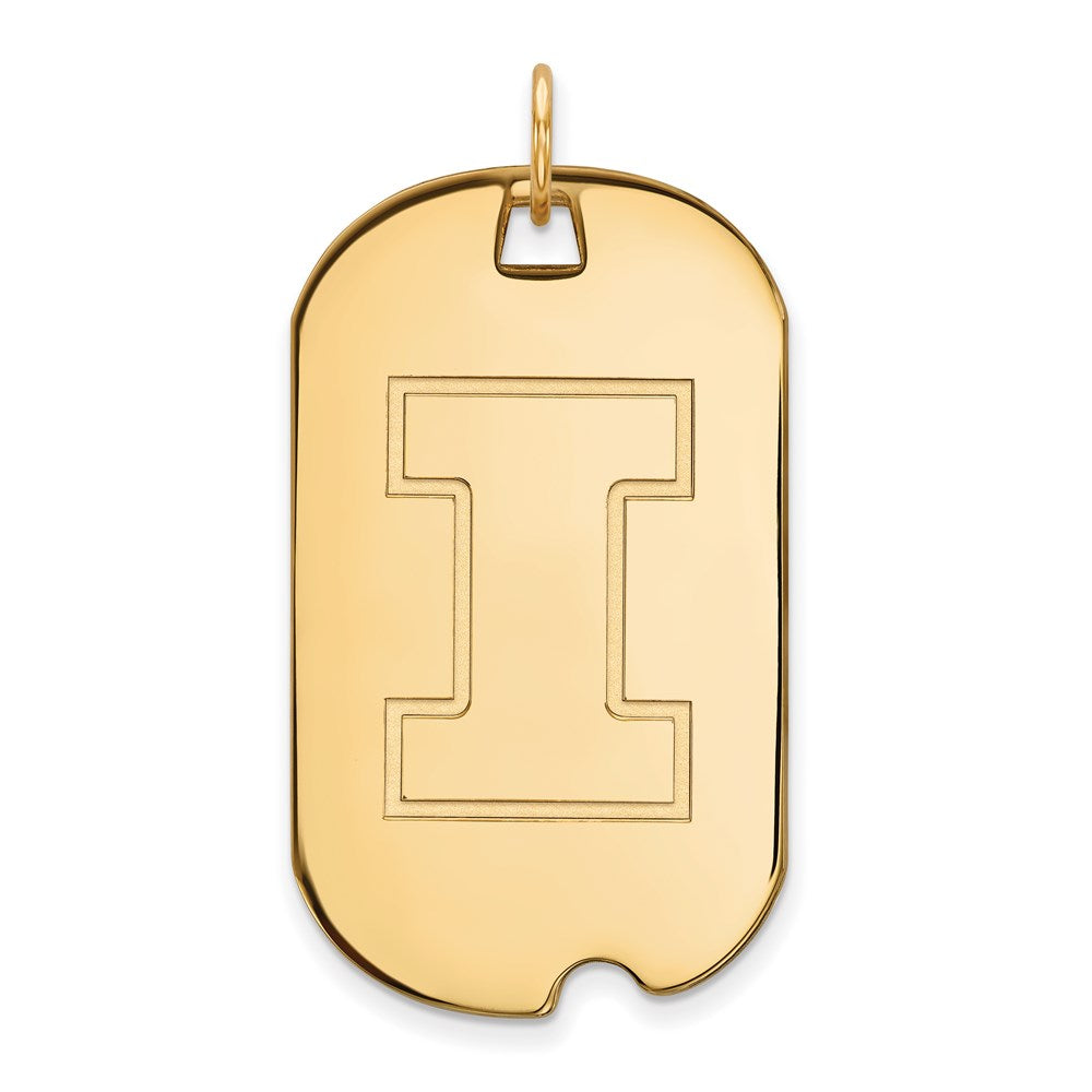 14ky  University of Illinois Large Dog Tag