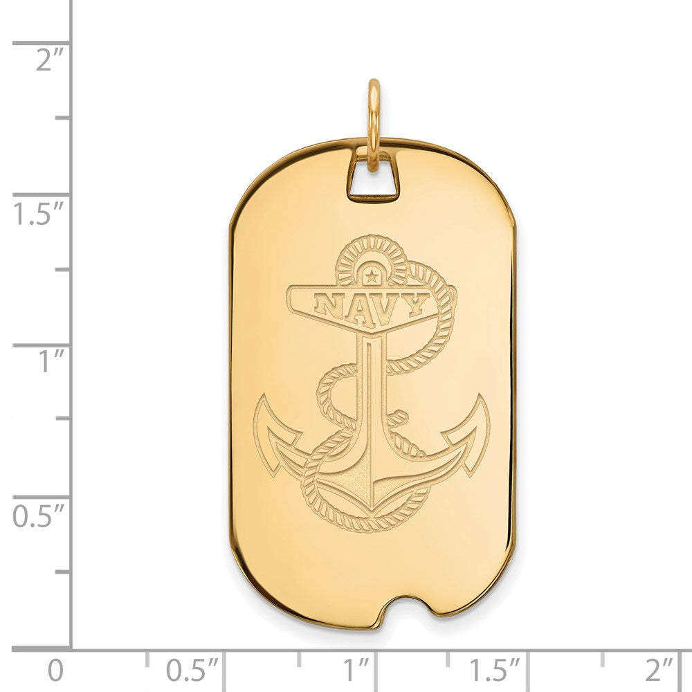 14ky  Navy Large Dog Tag