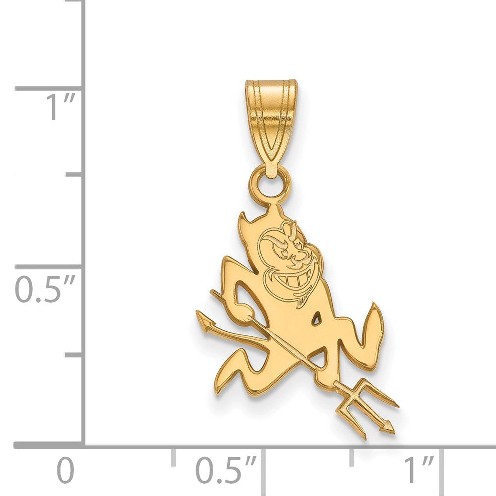 14k Gold  Arizona State University Sun Devil Medium Pendant