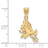 14k Gold  Arizona State University Sun Devil Medium Pendant