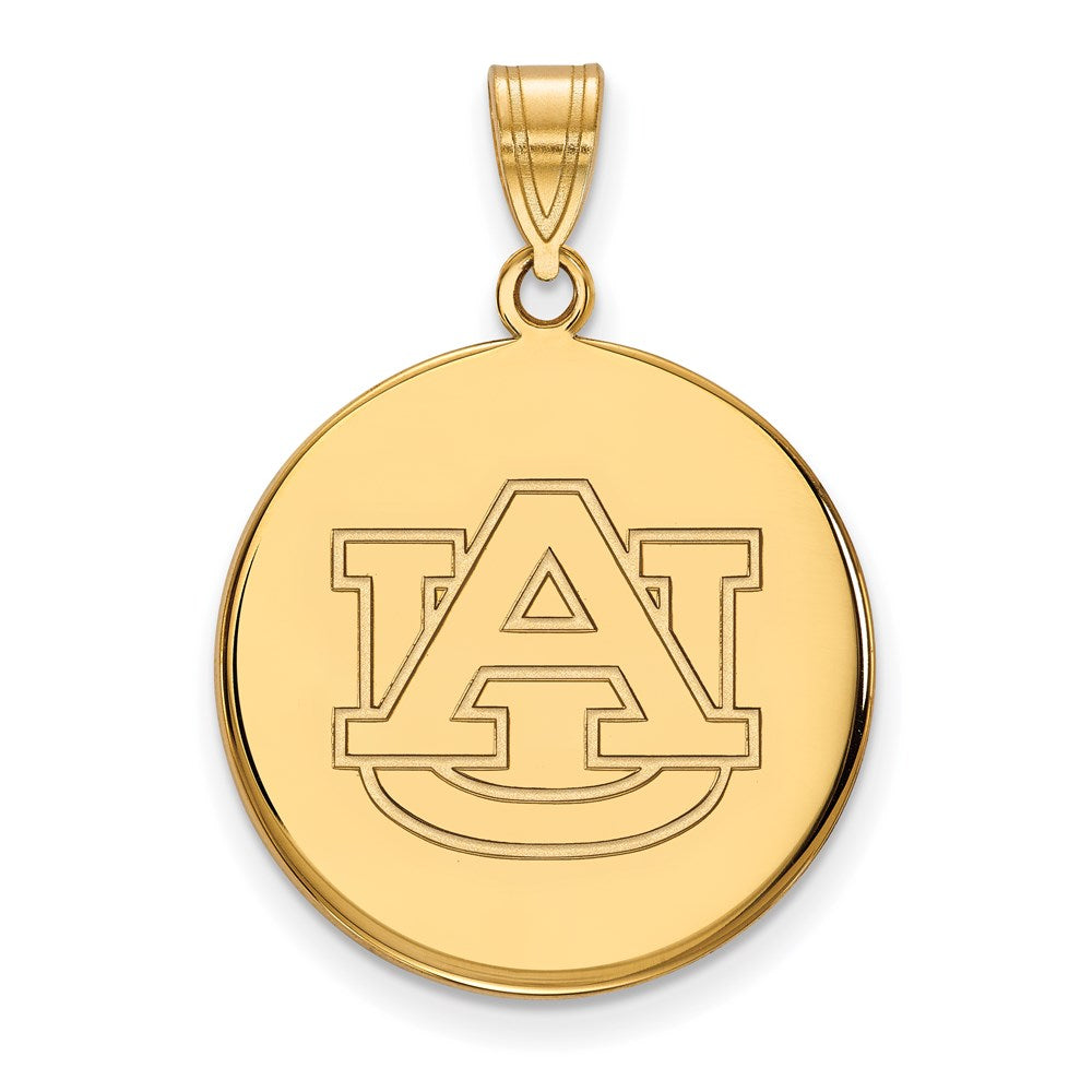 14k Gold  Auburn University Large Disc Pendant