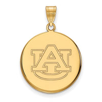 14k Gold  Auburn University Large Disc Pendant