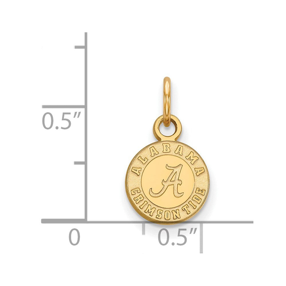 14k Gold  University of Alabama XS Disc Pendant