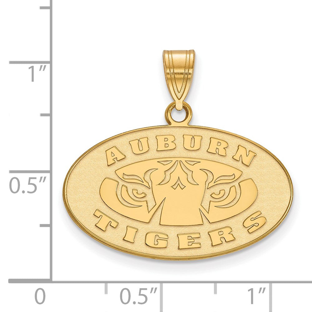 14k Gold  Auburn Tigers Medium Pendant
