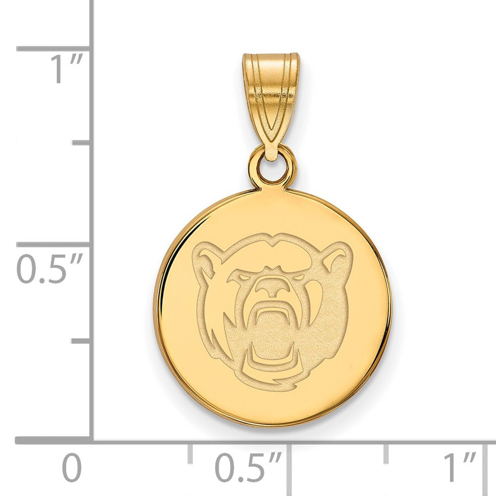 14ky  Baylor University Medium Disc Pendant