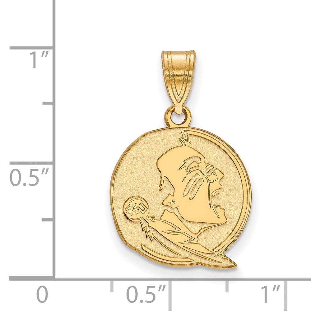 14k Gold Florida State University Seminole Medium Pendant ...