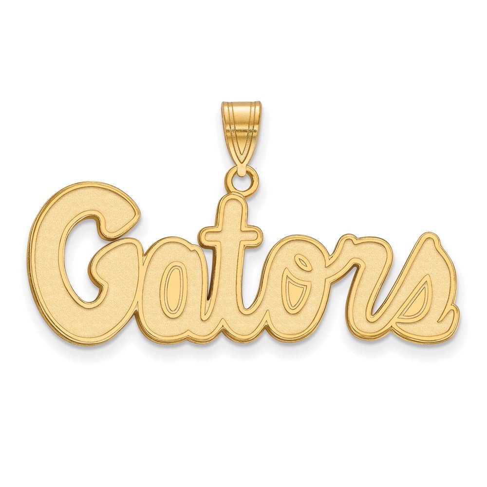 14k Gold  University of Florida Gators Script Medium Pendant