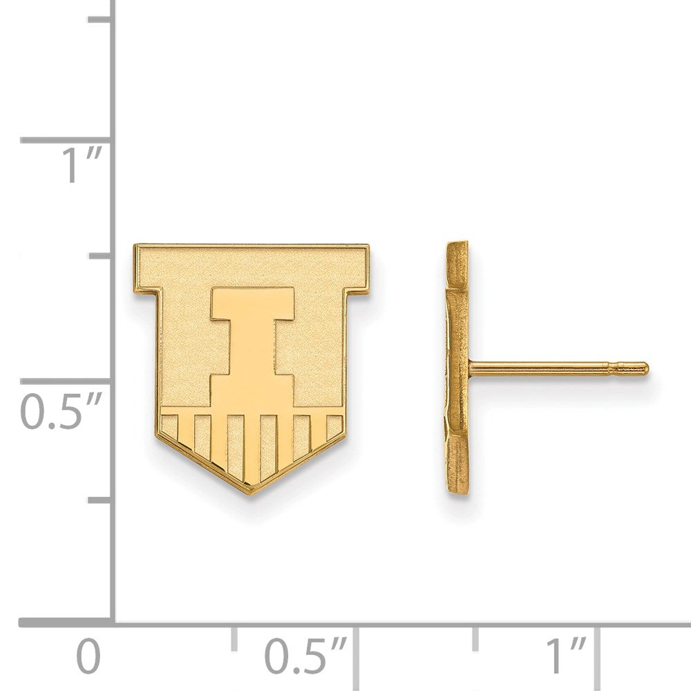 14ky  University of Illinois Small Post Earrings